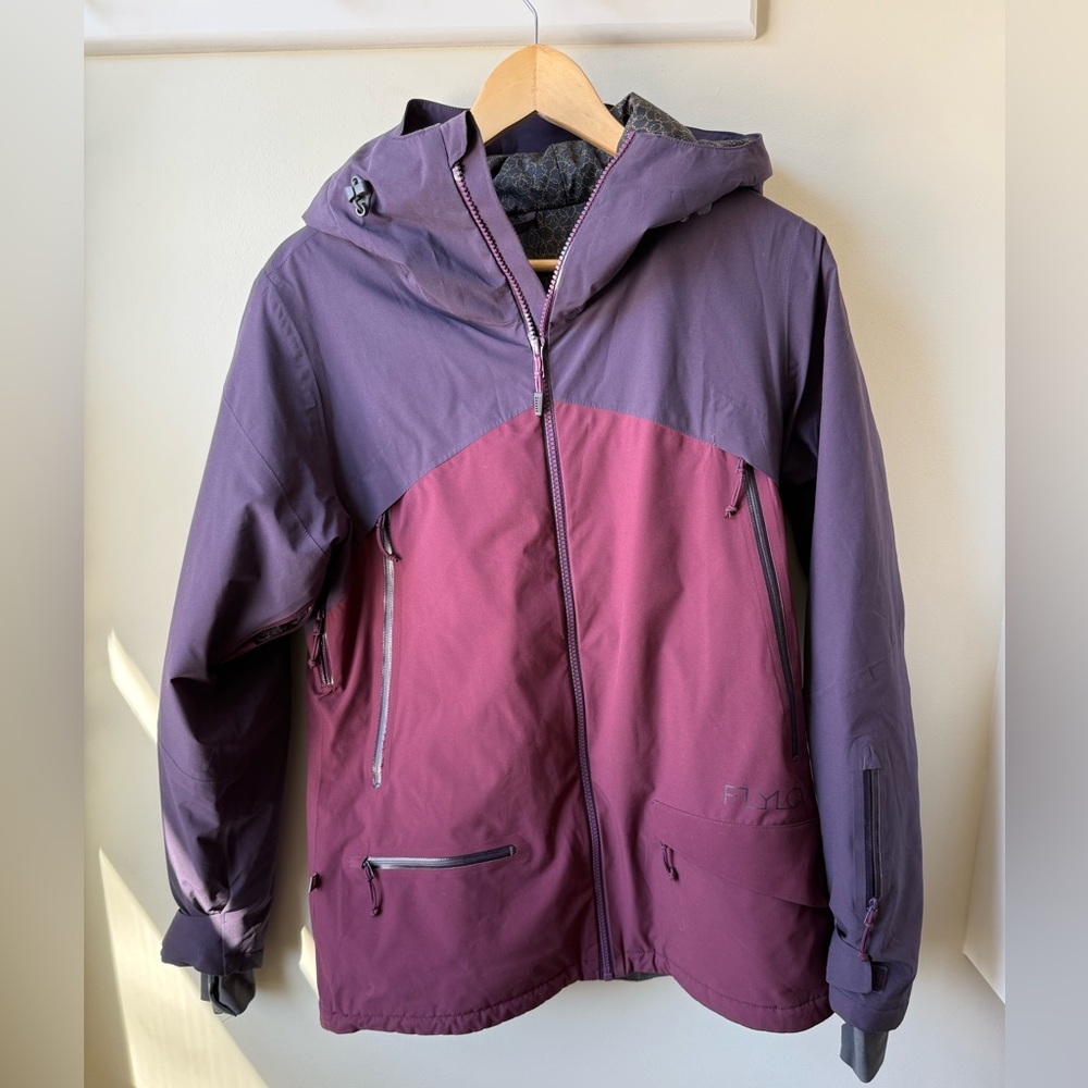 FLYLOW Daphne Jacket Full Zip Ski Snowboard Snow Hooded Performance Colorblock S